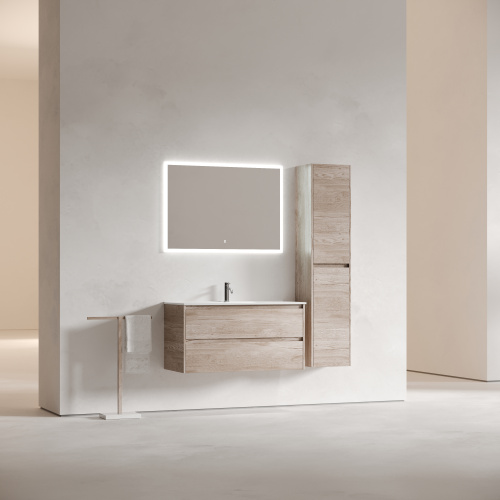 Тумба под раковину Sancos Libra LB100EG 99х45х50 подвесная цвет дуб галифакс натуральный - фото 3